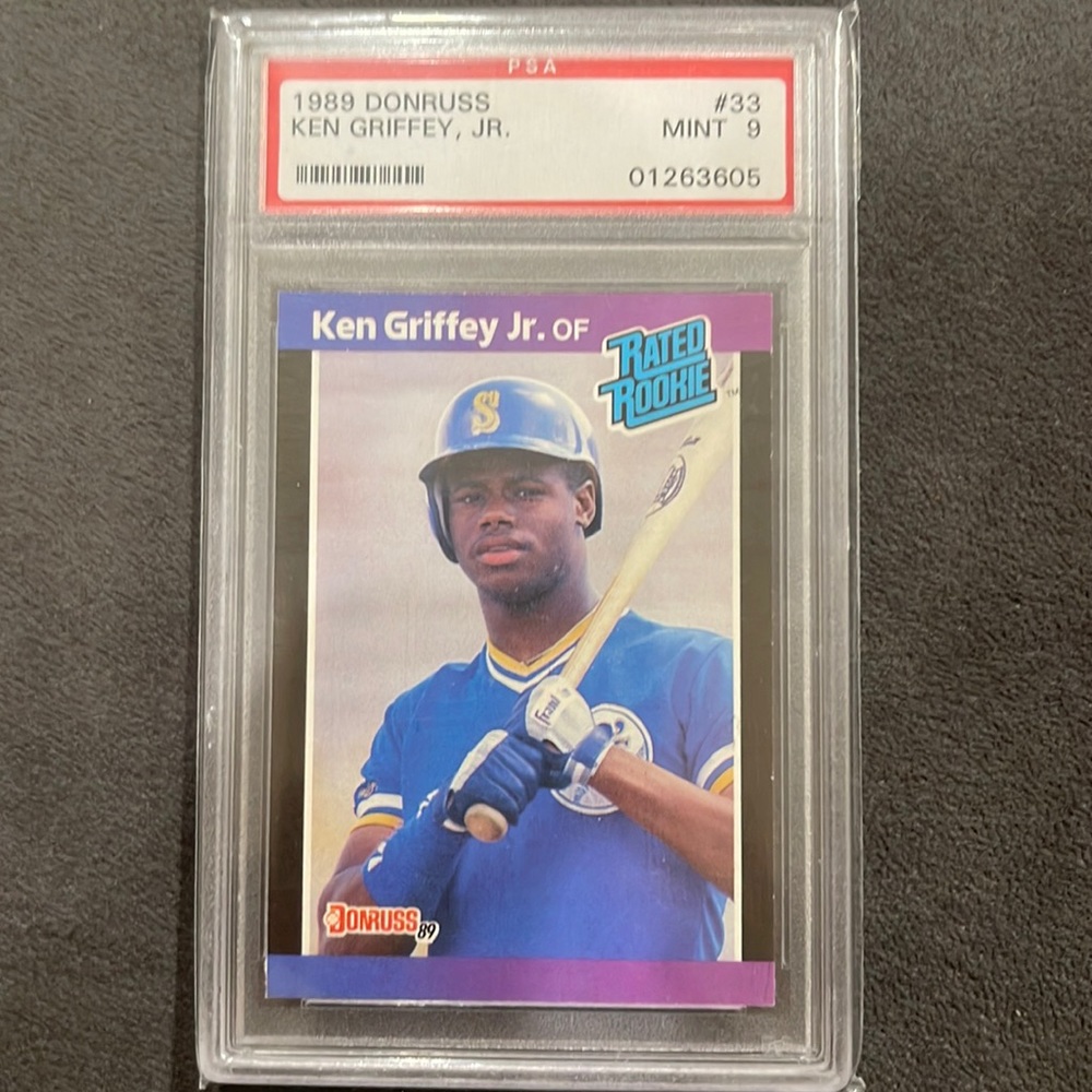 1989 Donruss Ken Griffey Junior rookie card PSA grade 9